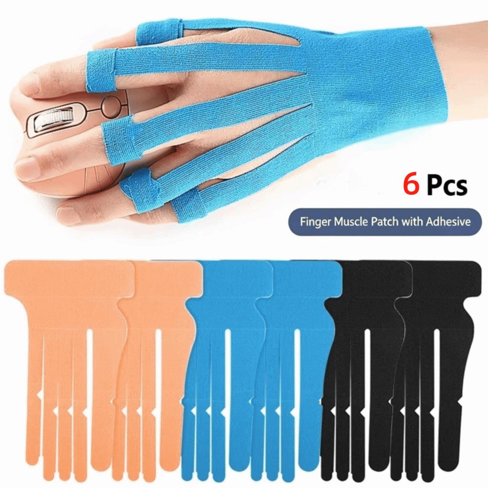 6pcs Precut Esports Kinesiology Tape Flexible Esports Elastic Athletic Tape Esports
