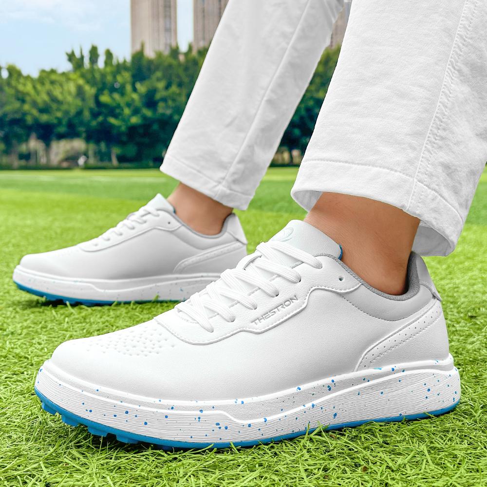 Golf Shoes Men's Lace Up Autumn Fashion Casual Sports Shoes Outdoor Fitness Grass Anti Slip Golf Walking Shoes Size 39-48