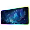 Fantasy Cave Mouse Pad RGB Gaming Mousepad Big LED Pad PC Desk Mat Luminous Mouse Pad Large Keyboard Mats Table Rug With Backlit