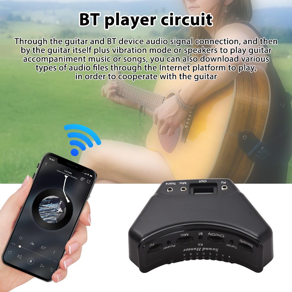Sound Hunter Guitar Pickup Wooden Guitar Sound Hole Pickup Board Double Pickup