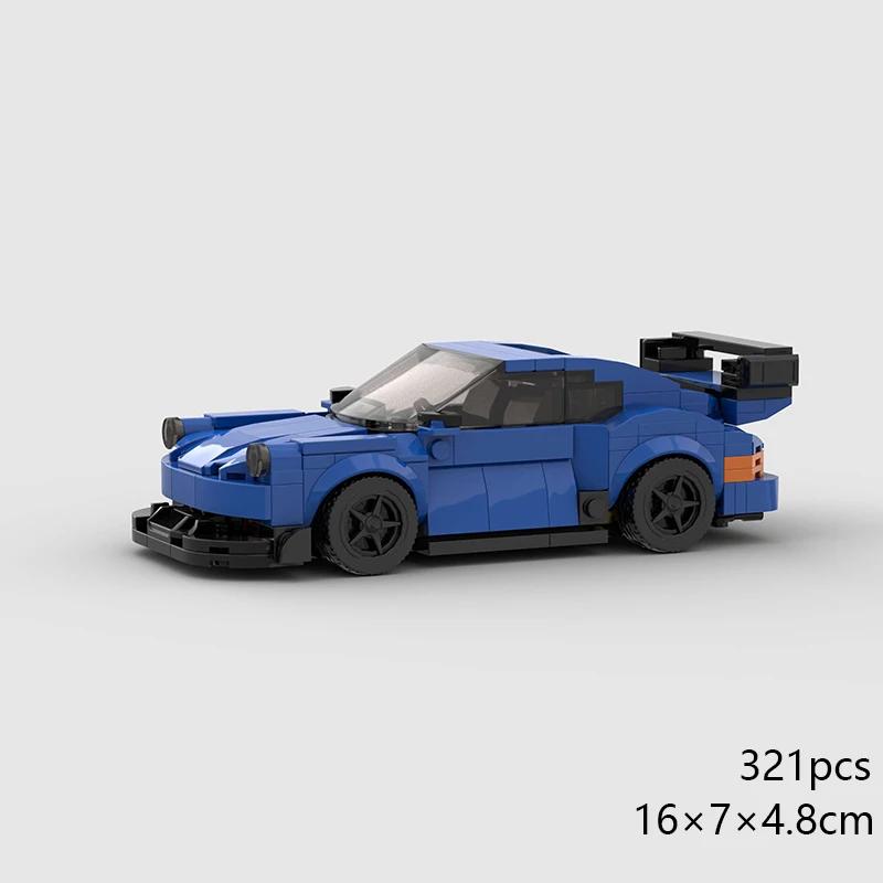 MOC Speed Super Racing Car F40 RS6 City Sports Model Building Blocks Classic Rally Old Race Vehicle Bricks Technical Kids Toys