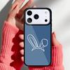 Bunny Rabbit Ears Phone Case for iPhone 17 16 15 14 13 Pro Max Back Cover for 12 11 Pro Coque
