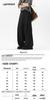 QOTRIOCK American Style Pleated Loose Straight Casual Trousers