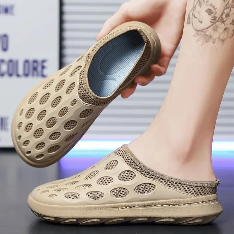 Slippers for Men Platform Outdoor Shoes Mascullino Fun Low Price Cheap Liquidation 2025 Style Original Pvc Adult Eva Sandals Man