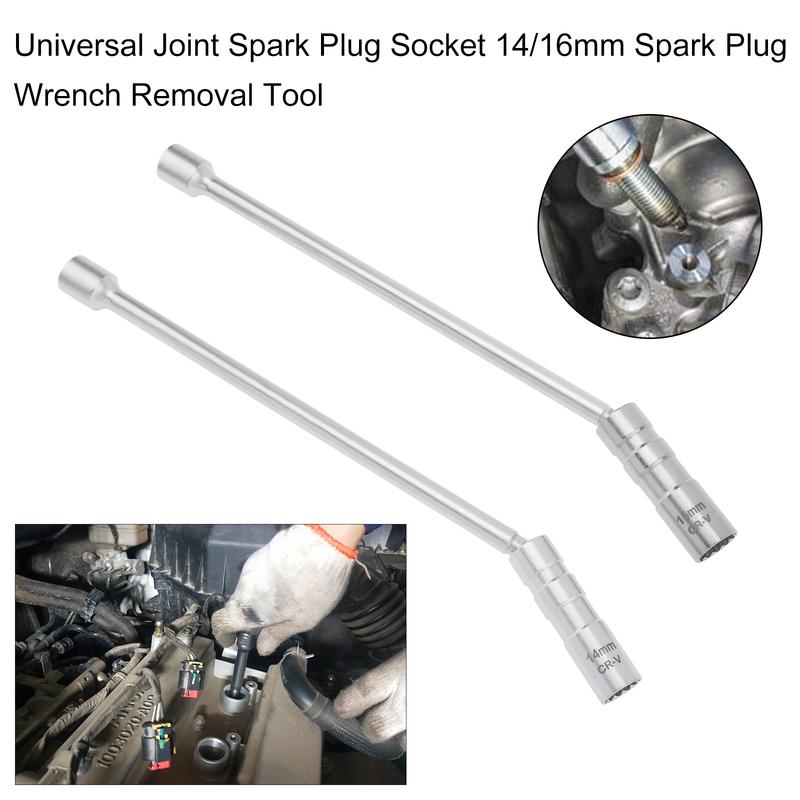 1 peça 14mm 16mm Encaixe de 3/8 de Polegada 12 Polegadas Soquete Magnético para Vela de Ignição Compatível com BMW Nissan Honda Ferramenta de Remoção de Vela de Ignição de Parede de 12 Pontos