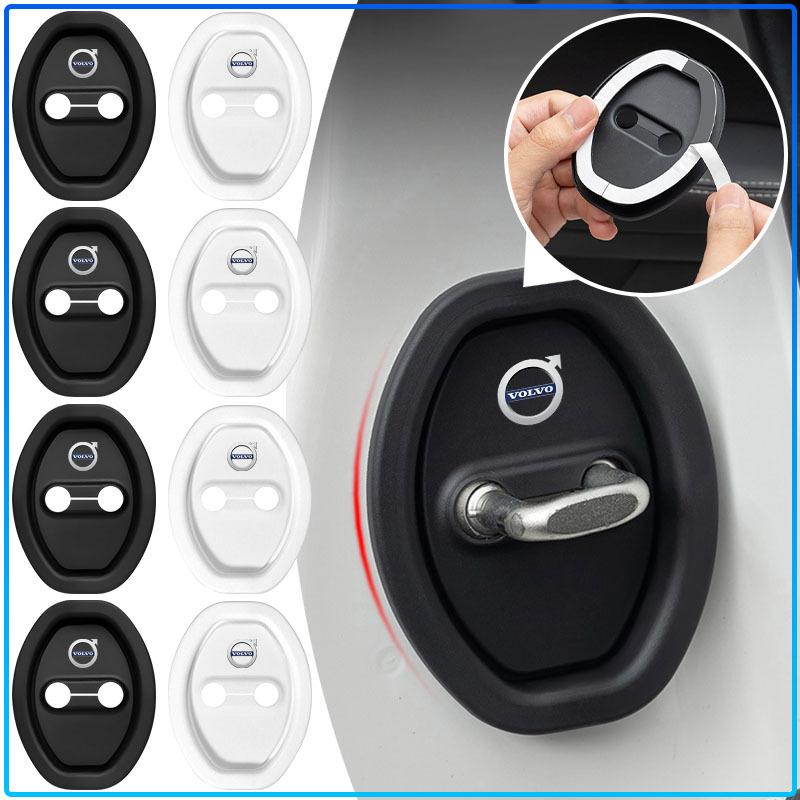 4Pcs Car Door Lock Anti-collision Silicone Cover sticker For Volvo Rdesign XC90 S60 XC60 V70 S80 S40 V50 V40 V60 C30 S70