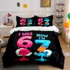Various Size Funny 67 Element Bedding Set 3Pcs, Soft Microfiber, 1 Duvet Cover + 2 Pillowcases for Gamers Teens, Free Shipping