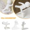 1/2pcs White Humanoid Door Stopper Cartoon Decorative Door Stop Non-slip Anti Collision Action Figure Door Bumper Home Improve