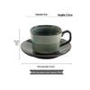 ZISIZ Retro Keramik Kaffeebecher & Untertasse Set