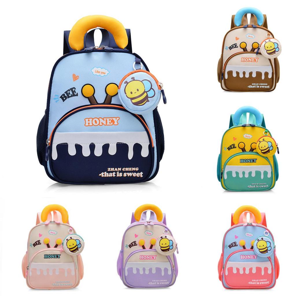 Kinder Cartoon Rucksack Für Mädchen Und Jungen Mit Cartoon Biene Stickerei Design Für Schule Und Kindergarten