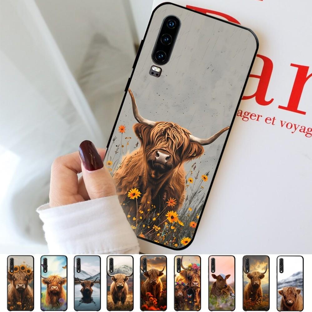 Süße Hochlandkuh Handyhülle Für Huawei P 8 9 10 20 30 40 50 Pro Lite Psmart Honor 10 Lite 70 Mate 20lite