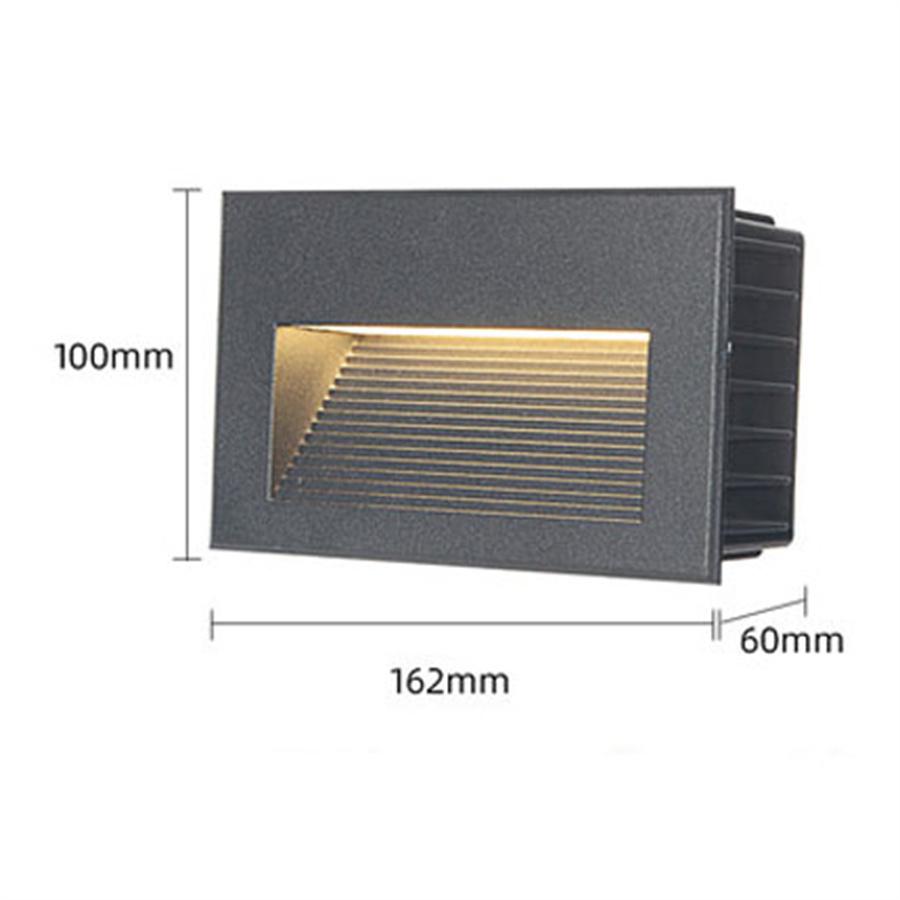 Thrisdar Waterproof LED Wall Light Led Step Stair Lights Outdoor LED Footlight Recessed Corner Lamp Exterior Garden Night Light