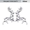 3D Elk Metal Car Sticker Creative Personalized Modified Car Body Side Emblem Decoration Sticker