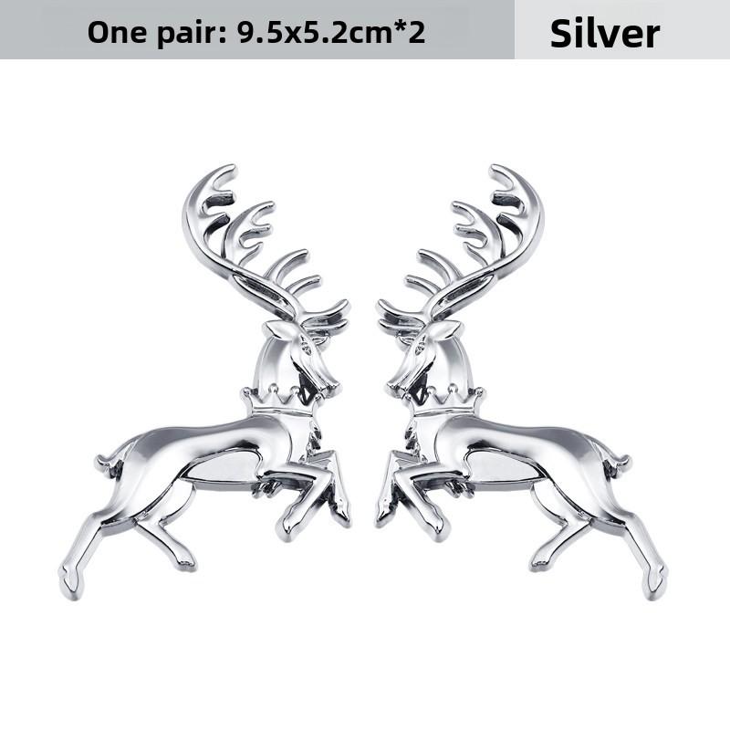 3D Elk Metal Car Sticker Creative Personalized Modified Car Body Side Emblem Decoration Sticker
