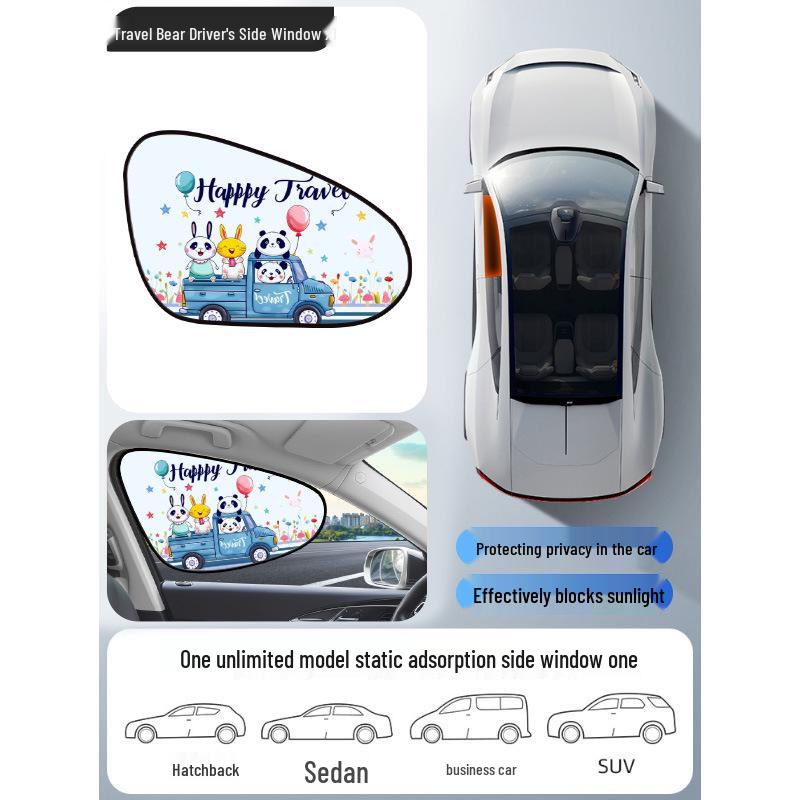 Car Window Sunshade & Privacy Curtain - Heat Insulation Sun Blocker