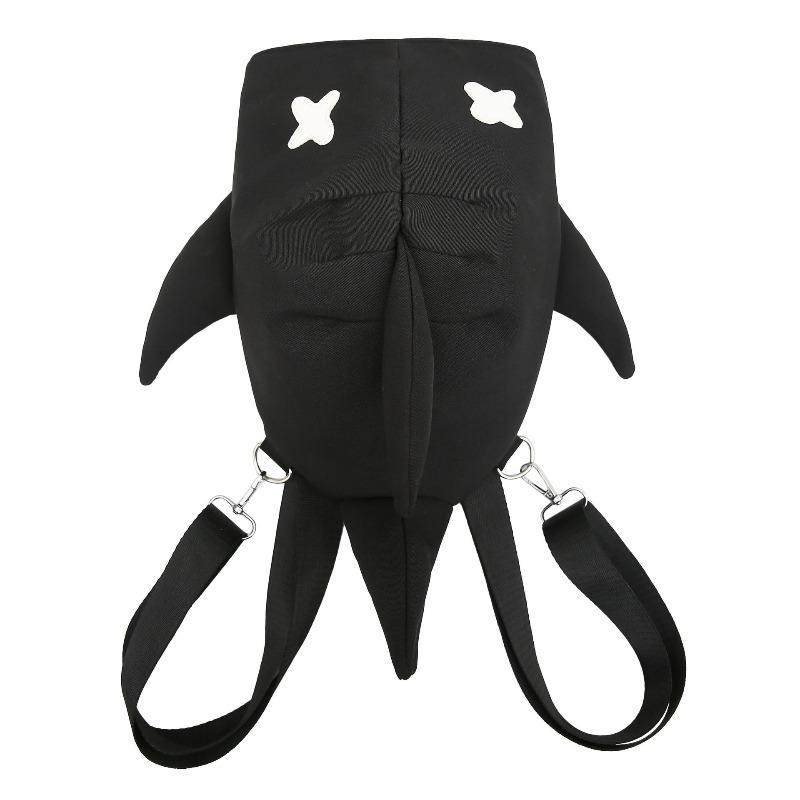 

Japanese new shark backpack couple versatile large-capacity backpack men s leisure travel niche trend shoulder bag чёрный