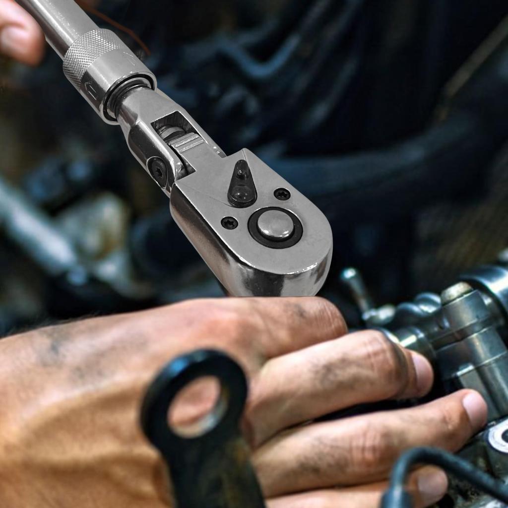 STEELMIGHT Ratchet Ratchet Swivel Flex Ratchet Handle Handle, Wrench, 9.5mm Drive, 3/8" 72-Tooth Gear, Telescoping, Type,
