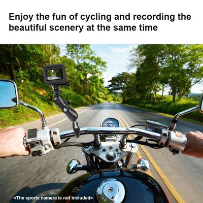 PULUZ PU701B Motocyklový držák na řídítka Držák kamery na motocykl 1/4 palcový šroub