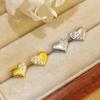 Factory 925 Sterling Silver Classic Retro Heart Stud Earring for Women Simple Versatile Daily Wear Piercing Jewelry