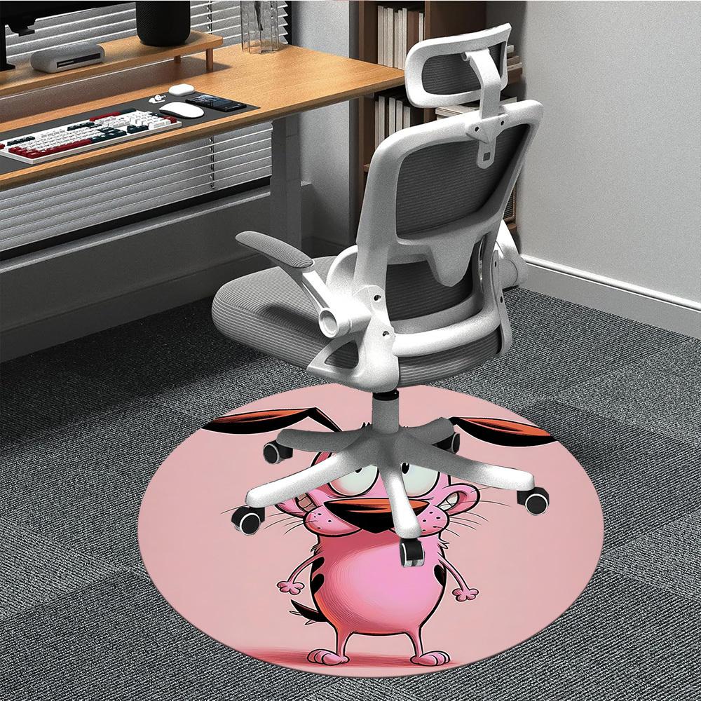 

1pc Courage the Cowardly Dog Office Round Area Rug,Bedroom Living Room Home Decor, Room Deco a1016089 80cm by 80cm