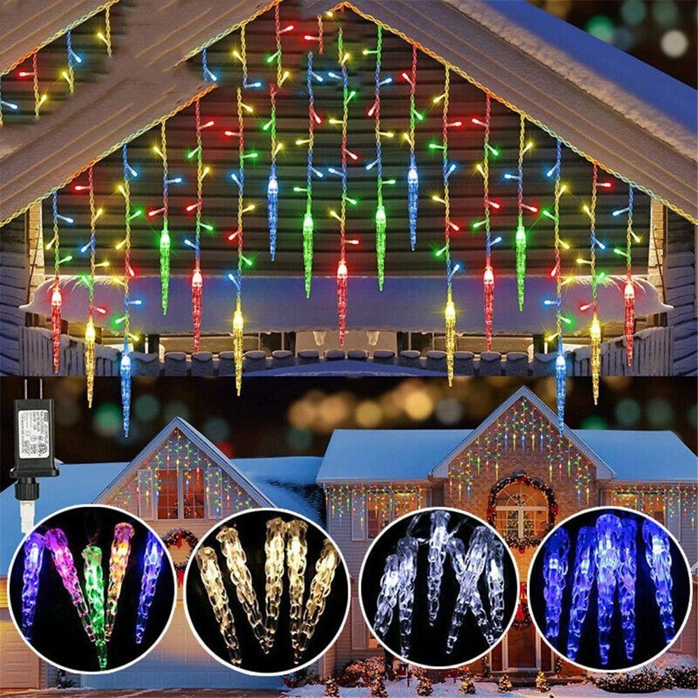 Plastic Fairy String Lights Multicolor White Curtain Lamp Colorful Party Lights  Home Decor