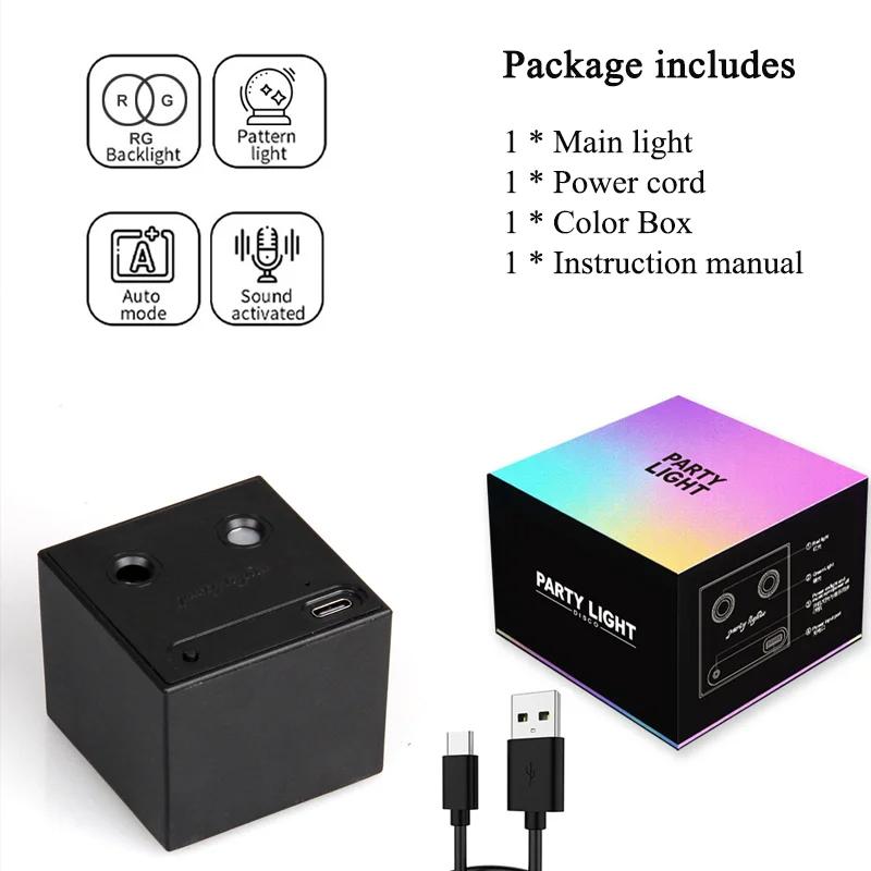 

Mini LED Stage Light for Car Outdoor Camping Party Rechargeable Colorful Toy Lamp Home Holiday Deco Lights Disco Light for DJ