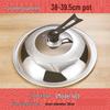 Jingyuheng 4 mm Verdickter Edelstahl-Topfdeckel mit stehfähigem Griff