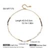 Cross Exclusive Natural Freshwater Pearl and Colored Stone Clavicle Necklace, 18K Titanium Steel, Women's Waterproof Ins Style Niche.