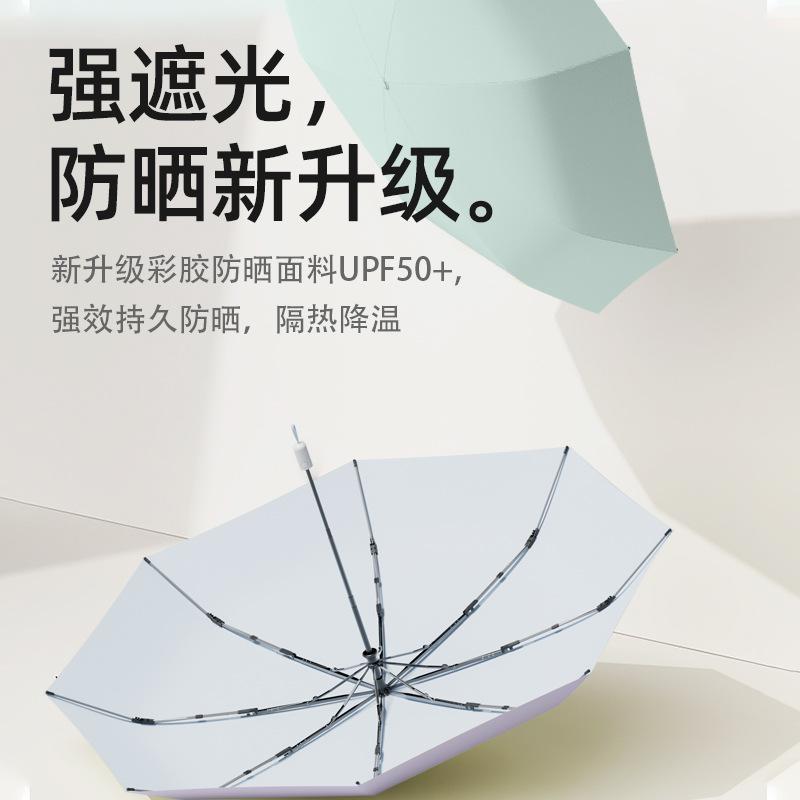 Sonnenschirm Sonnenschirm Sonnenschutz UV weiblich sonnig und regnerisch automatisch tragbar faltbar mini klein und robust