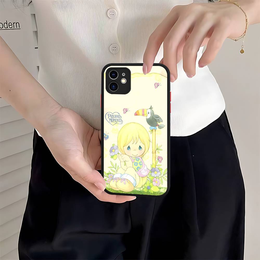 Precious Moments Cute For IPhone Air 16 15 14 Plus 13 12 11 Pro Max Matte Cover Jelly Shockproof Phone Case