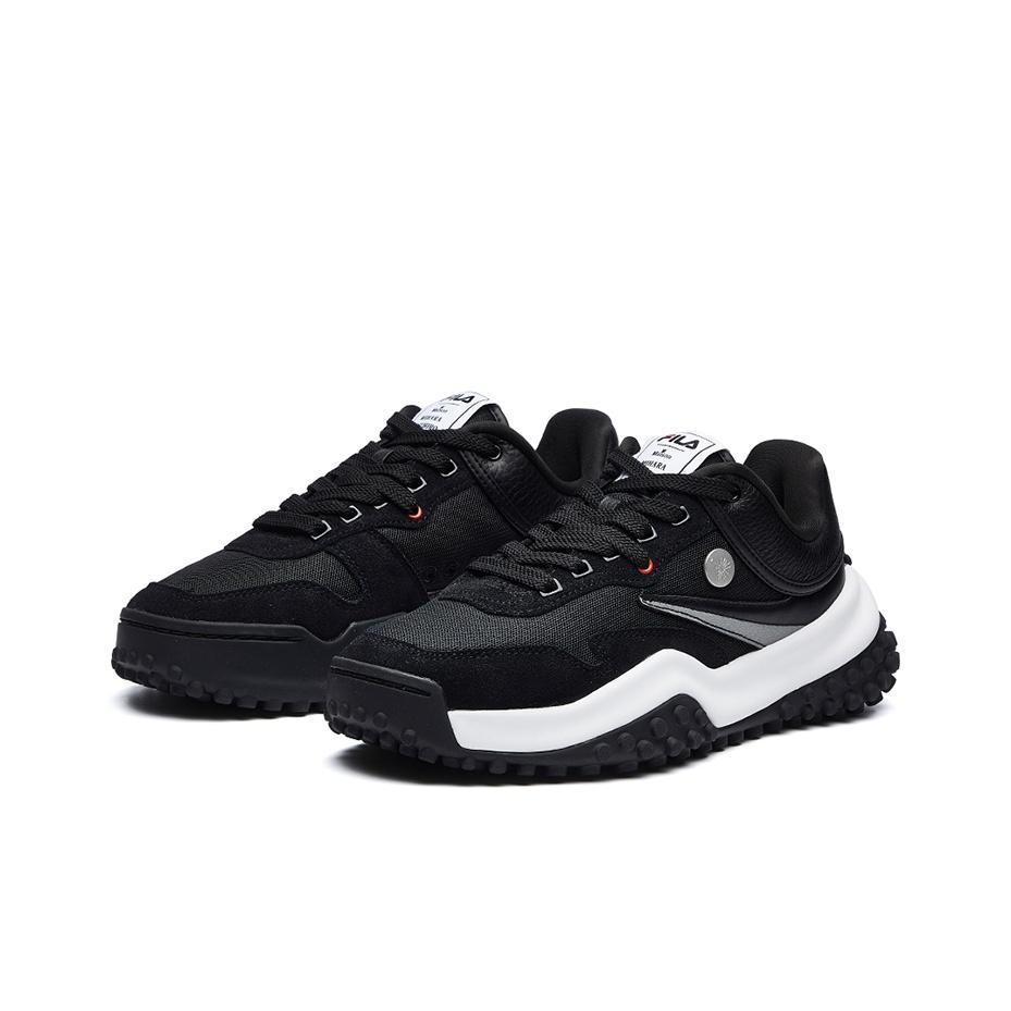 Fila Mihara Yasuhiro X T1 עור נוחות סניקרס אבא נמוכות לנשים סניקרס שחור F12W034123FBK