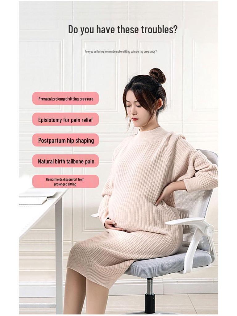 Ergonomic Hemorrhoid Relief Cushion: Breathable, Hollow Design for Pregnancy & Postpartum Comfort