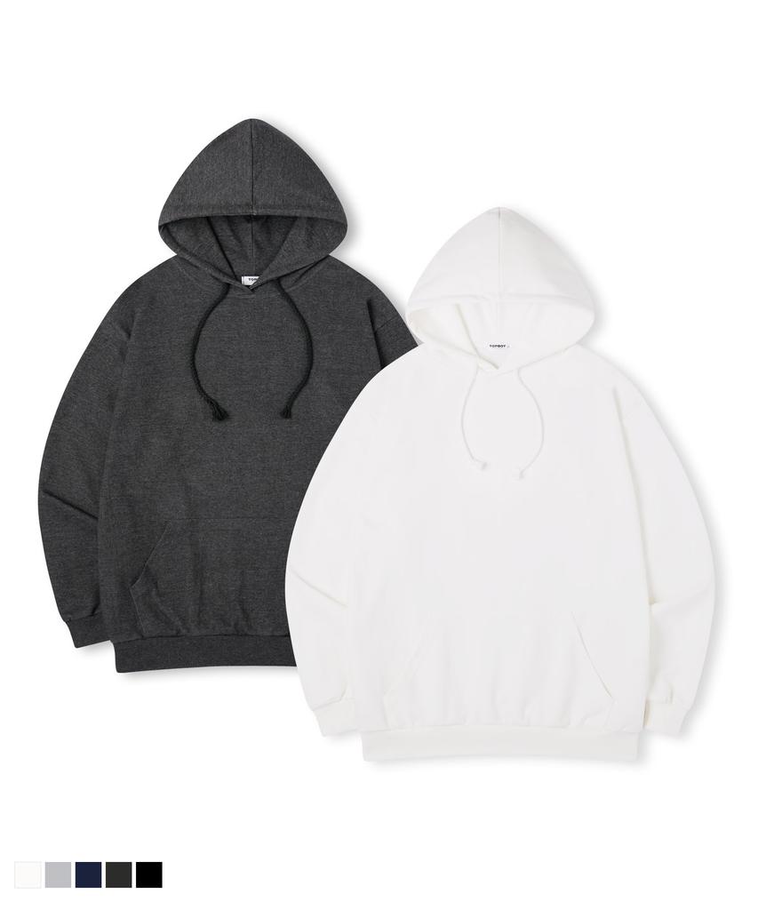 [Non-Fleece Or Fleece-Lined] Easy Hooded Sweatshirt 5 Colors (C Type)