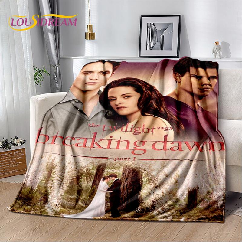 Twilight Saga Series Edward Bella Movie Soft Blanket,Soft Throw Blanket for Home Bedroom Bed Sofa Picnic Travel Cover Child Gift