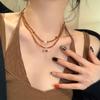 New Chinese Style New Amber Beaded Pearl Necklace High-end Collarbone Chain Neck Chain