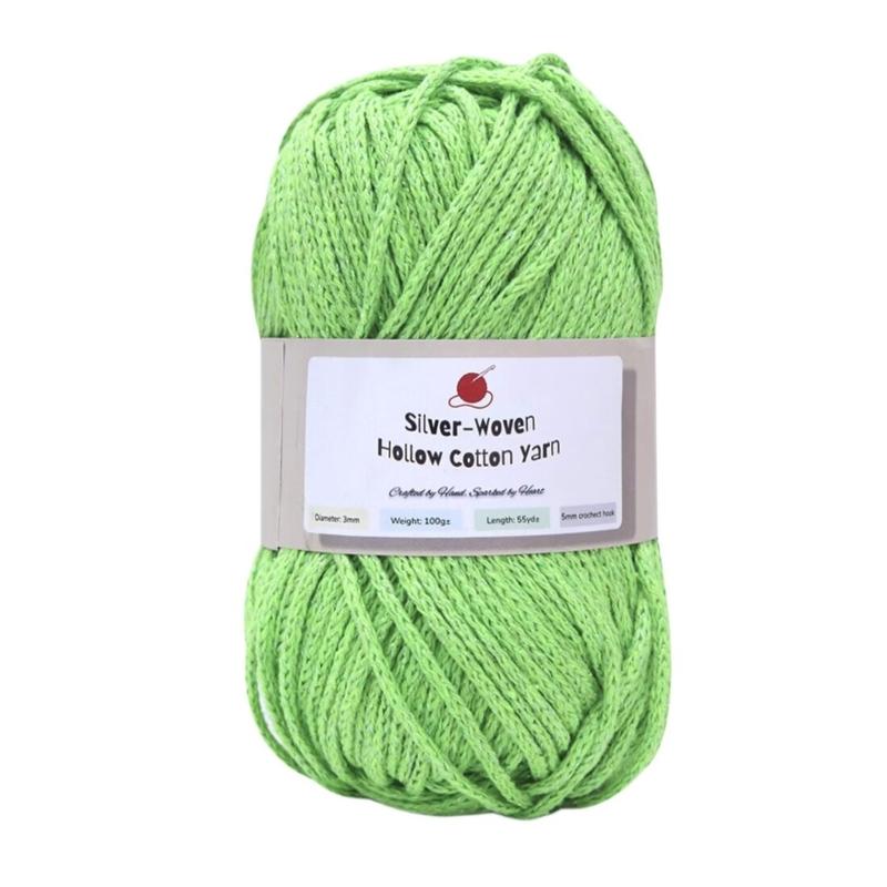 Hollow Craft Yarn for Crochet Hat and Handmade Bags, Flexible Knitting Yarn Roll for DIY Handbags and Weaving Project