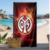 Mainz 05 Personalized Printed Beach Towel Soccer Logo Support Custom Name Text Absorbent Towel For Sport Travel Special Gift