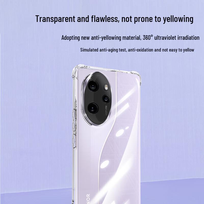 Luxury TPU Transparent Anti-Drop Case for Honor 100 Pro