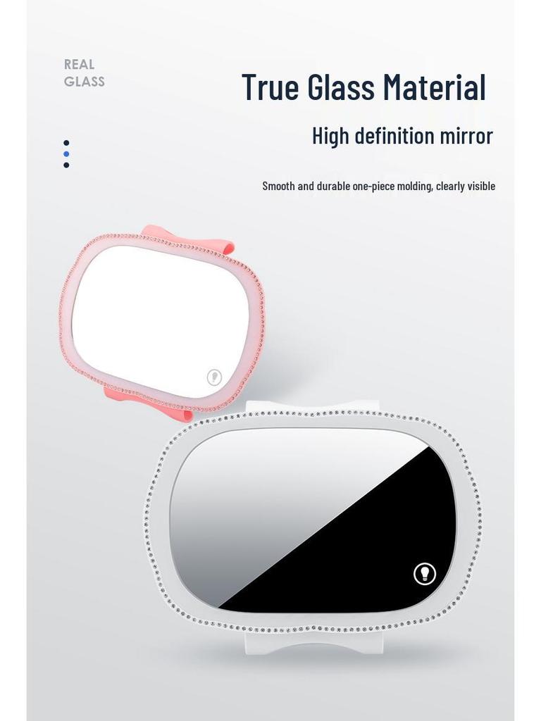 LED Car Vanity Mirror for Passenger Sun Visor