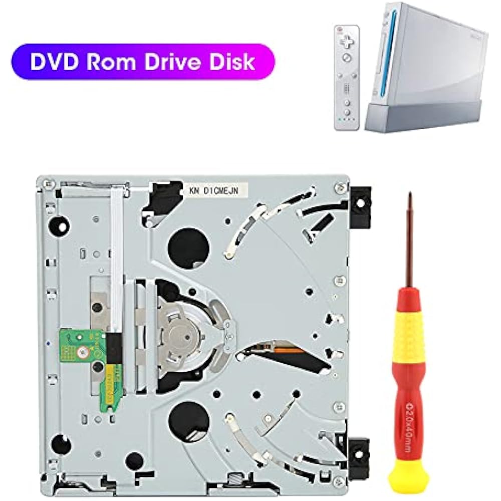 QANYEGN Replacement DVD Rom Drive, Professional ROM Disc Drive, Dual IC Disc Repair Parts for Wii...