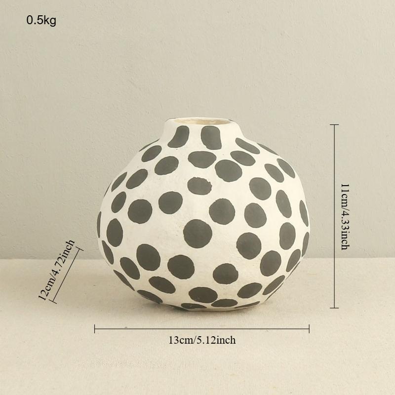 

Wabi Sabi Style Ceramic Pottery Jar Decoration Dried Flower Vase Foyer Living Room Home Decoration Art Vase Wedding Decoration