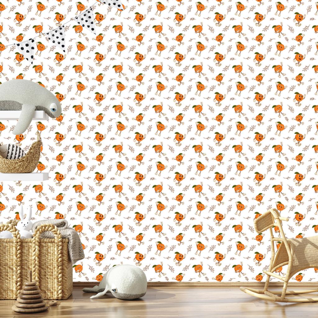 Retro White and Peach Wallpaper for Living Room and Bedroom 50x1000