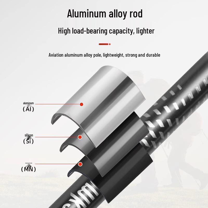 Professional Telescopic Folding Trekking Poles - Anti-slip Unisex Hiking Climbing Sticks