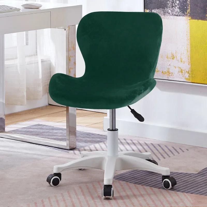 Fluweel Gebogen Vlinderstoelhoes Effen Kleur Eetkamerstoelen Hoes Stretch Spandex Stoelhoezen voor Restaurant Bruiloft 1piece