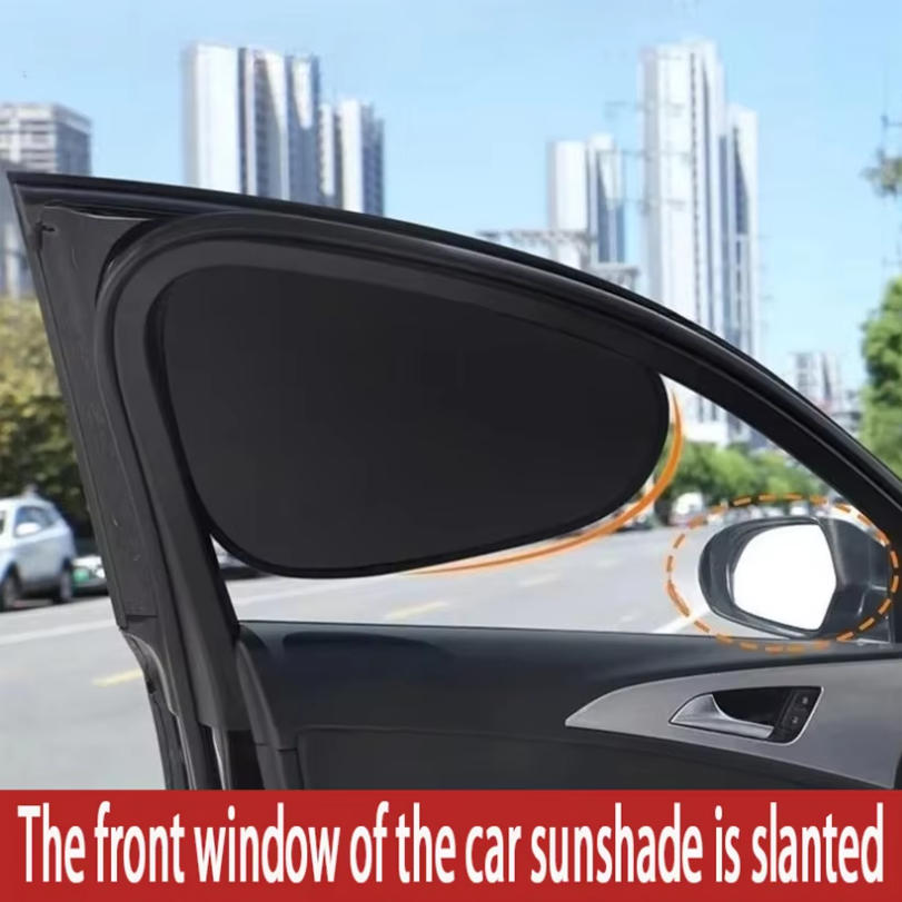 4-Layer Car Sun Shade Cover Side Window Electrostatic Curtains Sun Protection 99.9% UV Ray Blocking Foldable Curtains