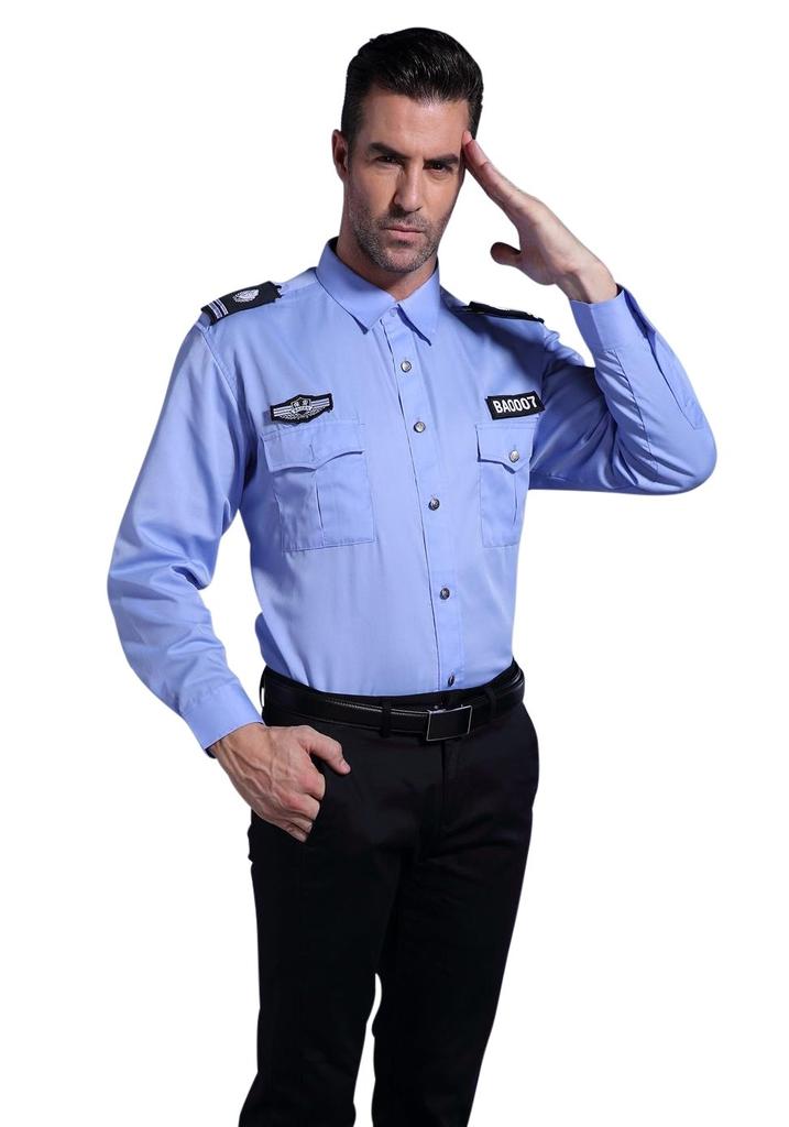 Madrugada Police Officer Cosplay Dandy Police Costume for Size S597 Men, (Large, Blue)