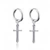 Long Hanging Crosses Leaves Pendants Hoops Woman Earrings Man Vintage Stainless Steel Hip Hop Ear Piercing Jewelry Accessories