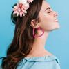 Candy Colored Love Heart Hoop Earring Exaggerated Love Earrings Love Heart Big Hoops  Women