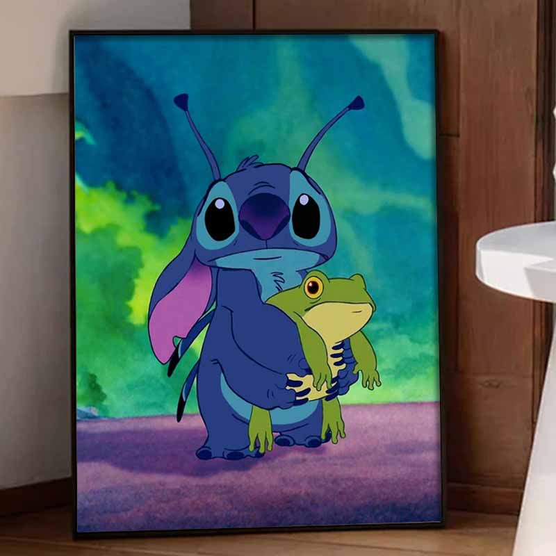 Disney Diamond Painting 5D DIY Stitch Frog Diamond Painting Art Diamond Painting Kit Adult/Beginner Gift Idea Home Decor
