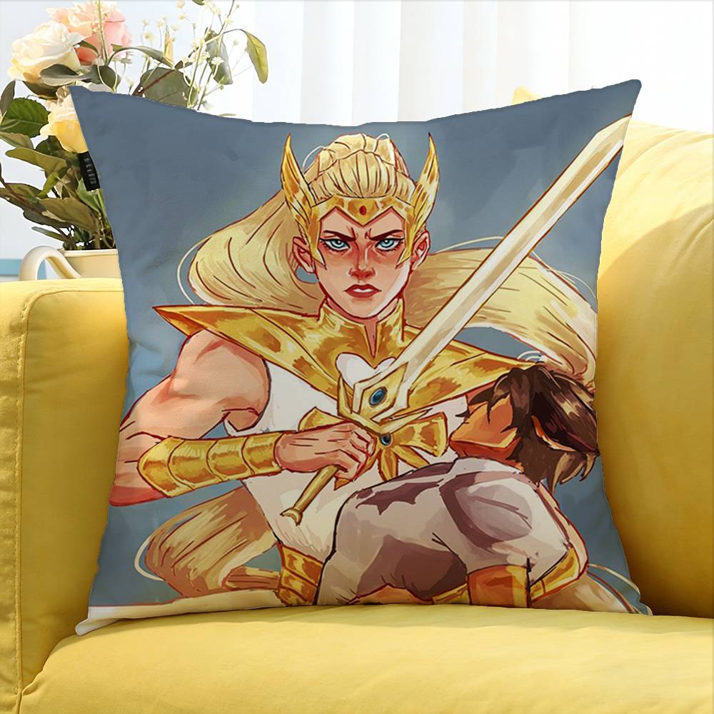 C-Catradora Shera Vintage Anime Various Sizes Square Pillow Case For Car Home Bedchamber Decor